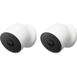 Google Nest Cam indoor outdoor battery powered 2-pack Snow